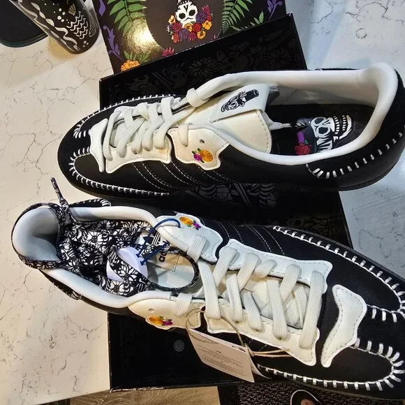 Adidas x Día de Los Muertos - Samba OG Black Men's Size 10 J13932 Sneaker NEW - Picture 6 of 15